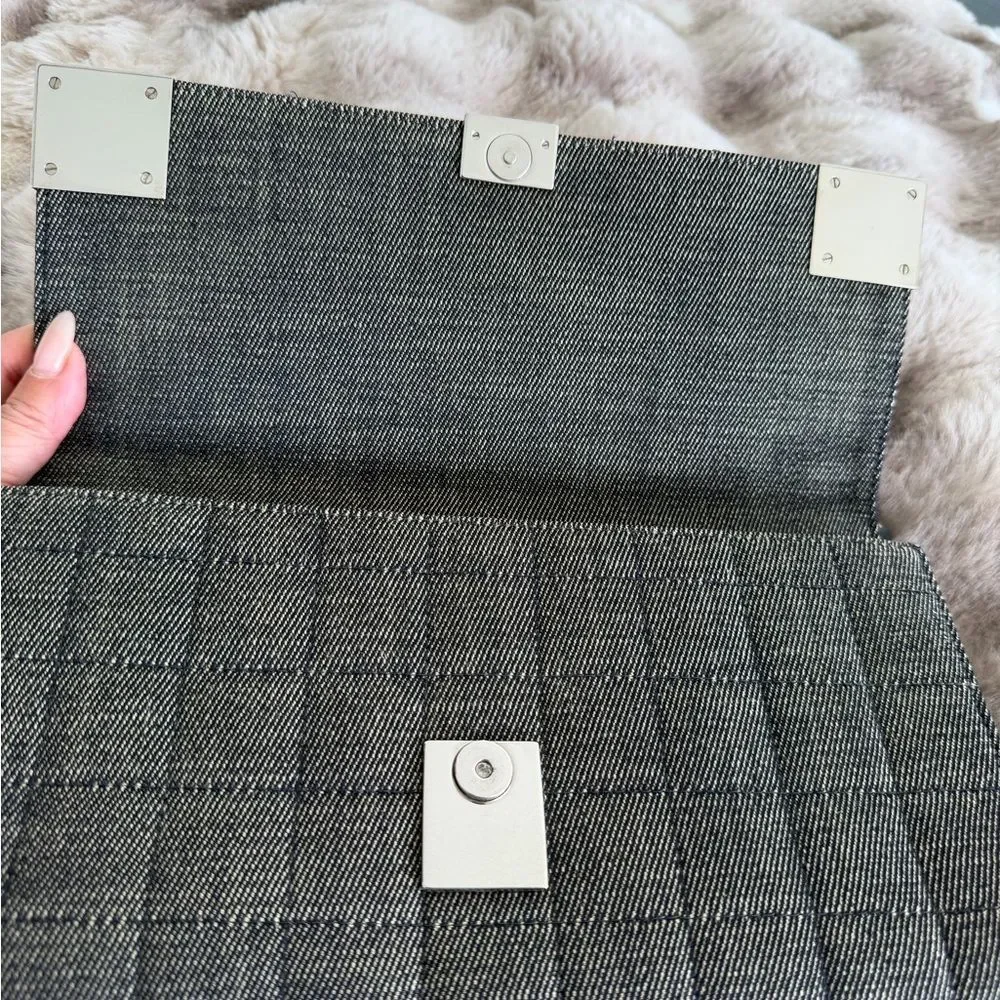 Chanel Chocolate Bar Chain Flap Shoulder/ Clutch Bag